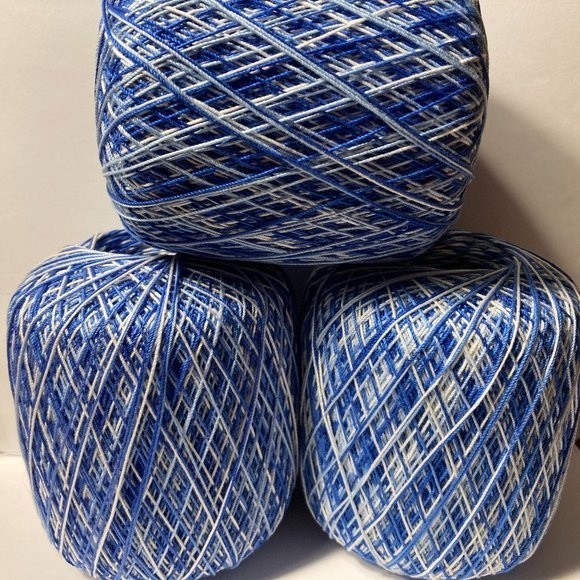 4 Aunt Lydia's Crochet Thread Shades of Blue - Picture 1 of 8